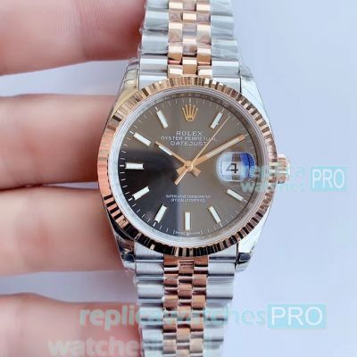 EW Swiss Grade Replica Rolex Datejust 36MM Jubilee Watch Grey Dial